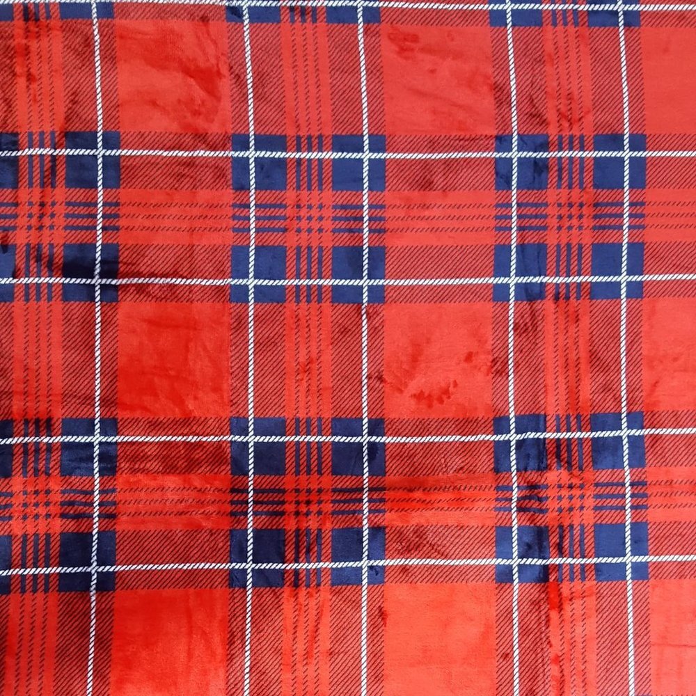 Blanket red white multi-purpose warm lining blanket couch bed, armchair - Picture 7 of 9